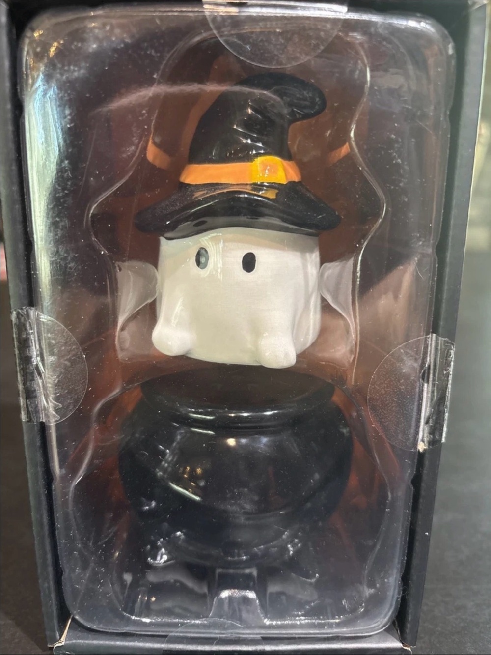 Jack O' Lantern Lane Halloween Ghost & Cauldron Salt & Pepper Shaker Set